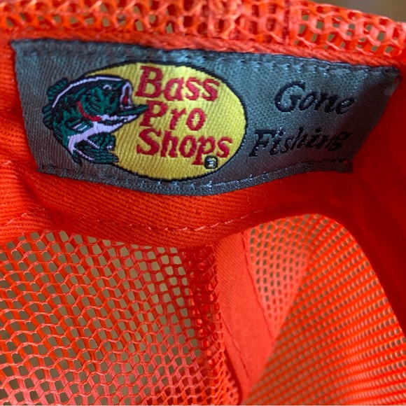 Bass Pro Shops A Frame trucker hat orange SnapBack - Picture 9 of 9
